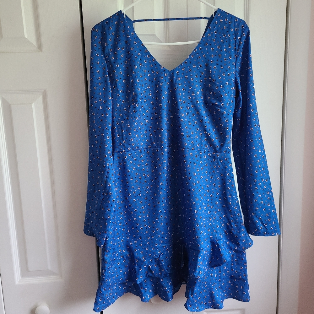 Ruffle Assymetrical Floral Dress